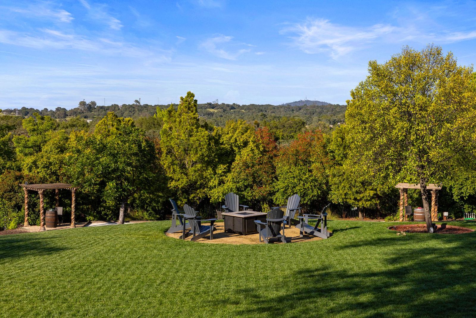 Firepit on the lawn
