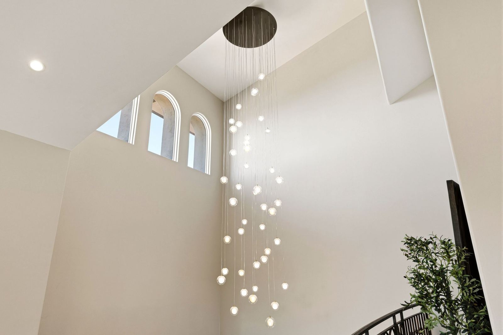Galileo chandelier in the foyer